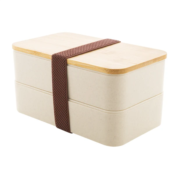 Lunchbox z nadrukiem PP naturalny 2 × 700 ml