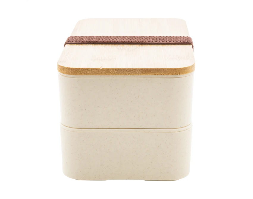 Lunchbox z nadrukiem PP naturalny 2 × 700 ml