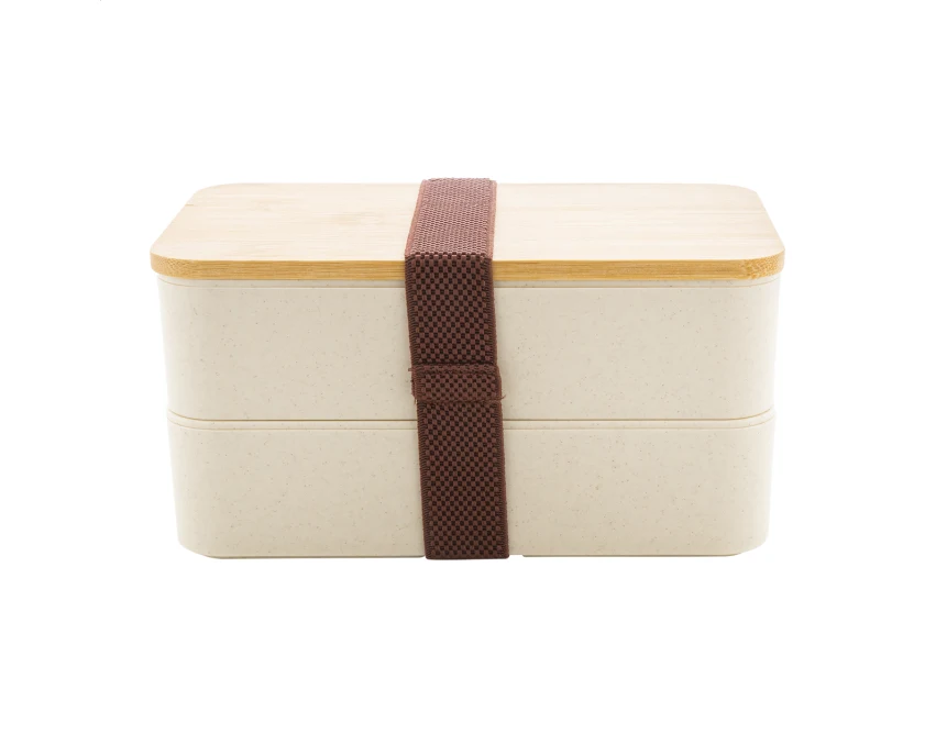 Lunchbox z nadrukiem PP naturalny 2 × 700 ml