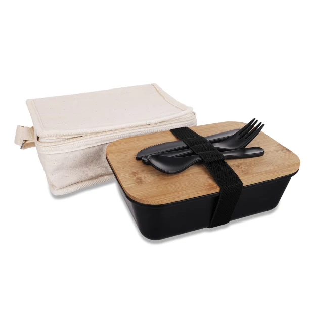 Take Away lunchbox z nadrukiem 1000 ml beżowy