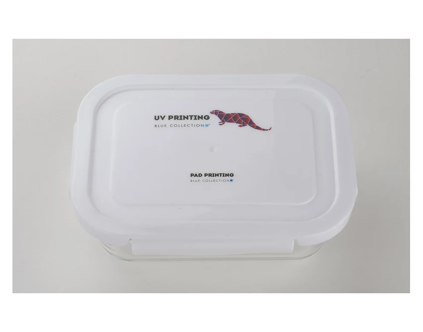 Lunchbox LASO z logo 500 ml z białą pokrywką