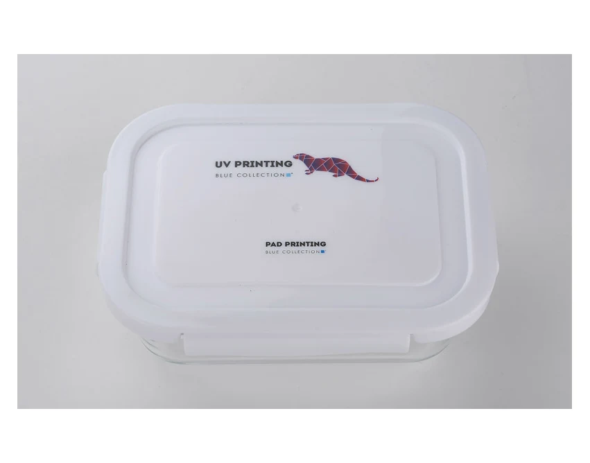 Lunchbox LASO z logo 500 ml z białą pokrywką