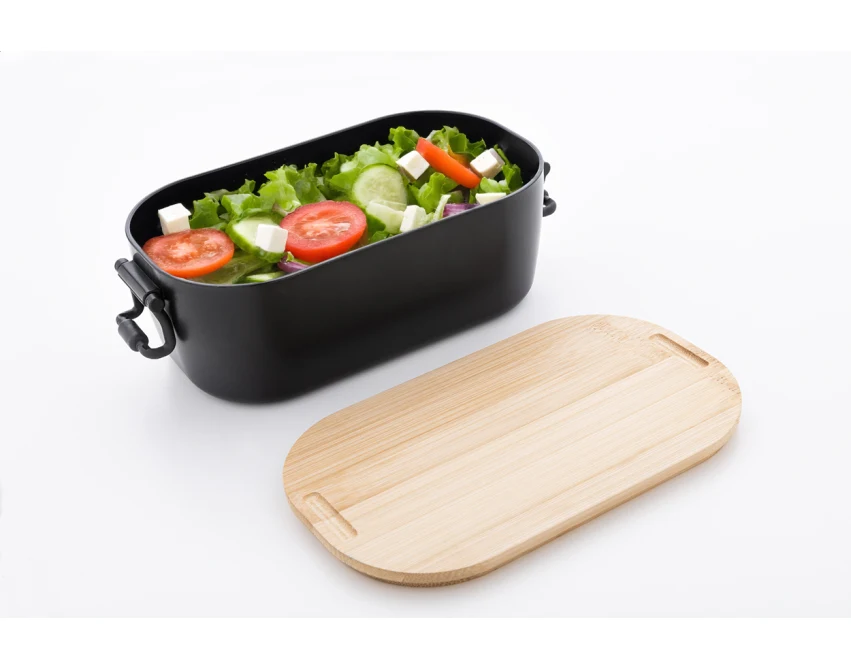 Fuboo lunchbox z logo 1000 ml z czarnym korpusem
