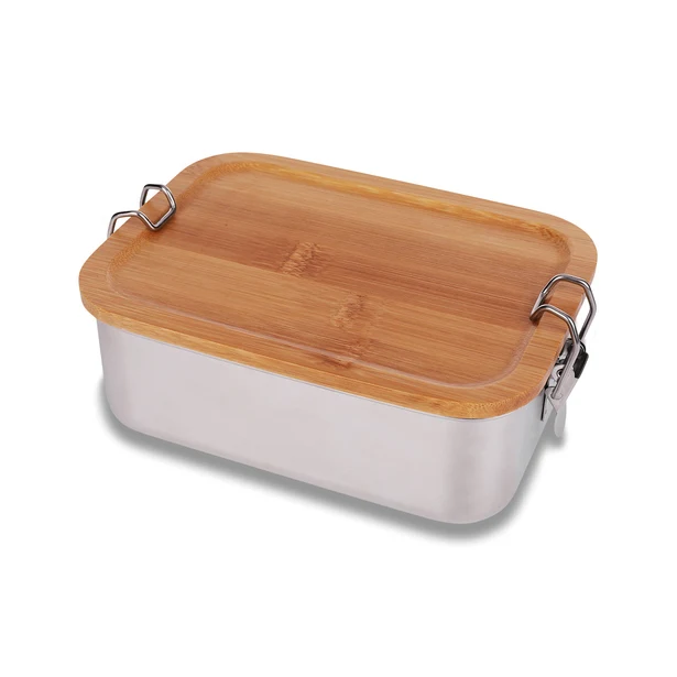 Lunchbox Somerton z nadrukiem 800 ml, srebrny