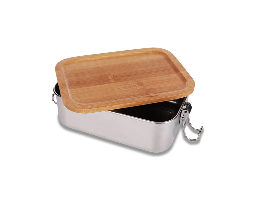 Lunchbox Somerton z nadrukiem 800 ml, srebrny