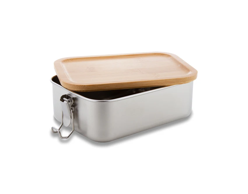 Lunchbox Somerton z nadrukiem 800 ml, srebrny
