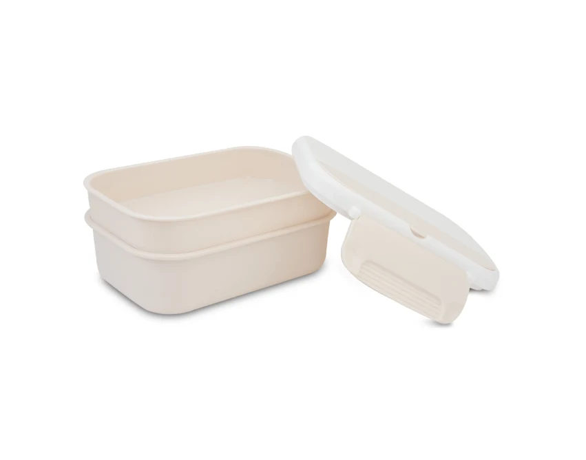 Healthyway pojemnik 1200 ml z przegródkami, beżowy