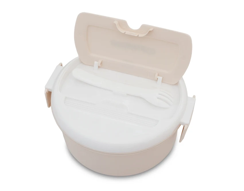 Tastyway lunchbox z logo, 1000 ml – beżowy