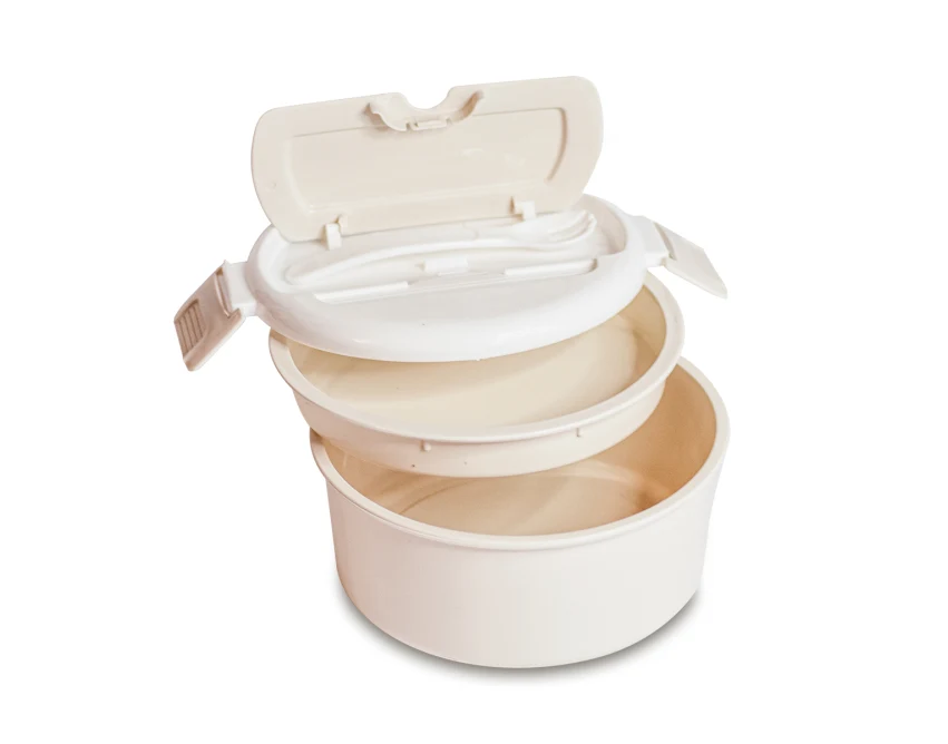 Tastyway lunchbox z logo, 1000 ml – beżowy