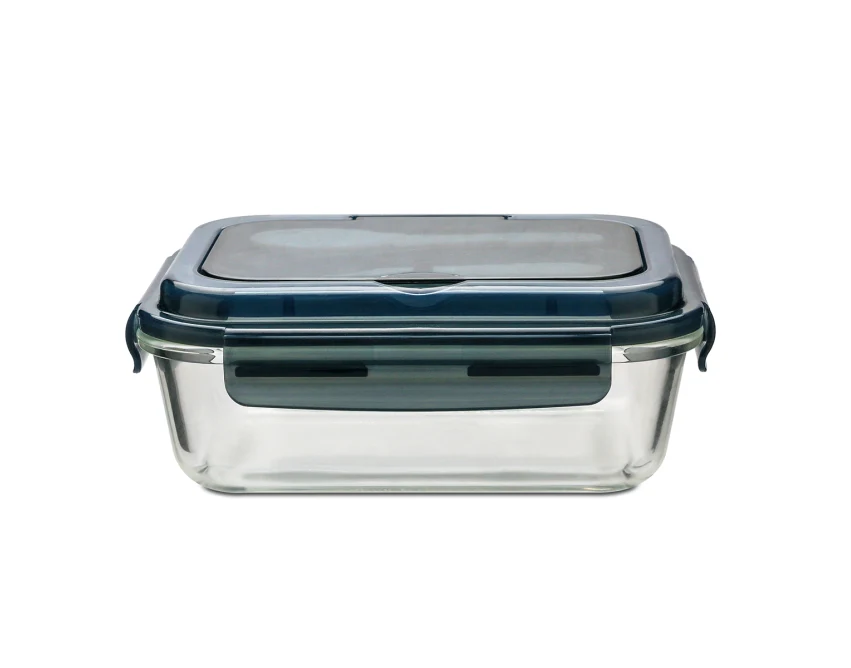 Lagos lunchbox z logo 1000 ml z czarną pokrywką