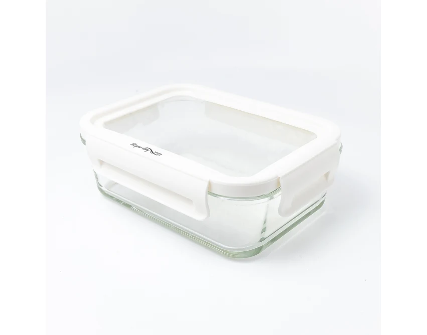 Delect lunchbox z nadrukiem 900 ml biało-transparentny
