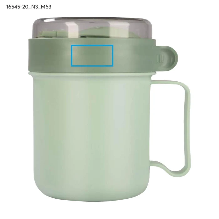 Schemat znakowania dla Tampondruk - N3 na gadżecie: NODSY lunchbox z logo na zupę 500 ml seledynowy
