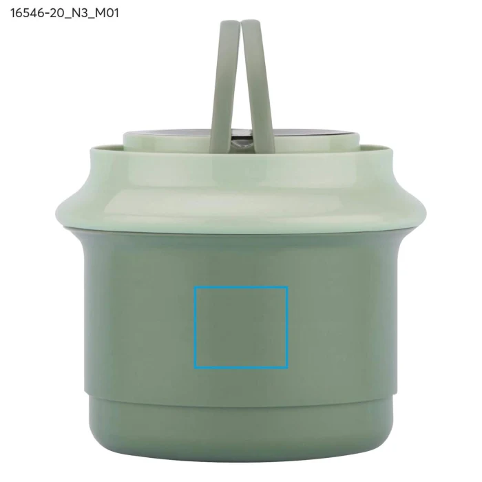 Schemat znakowania dla Tampondruk - N3 na gadżecie: Lunchbox DOMMY z logo 1150 ml + 350 ml seledynowy