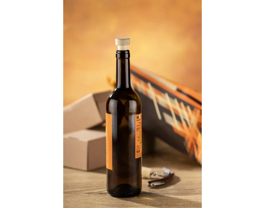 LIORA – korek do wina z logo, drewniany wierzch
