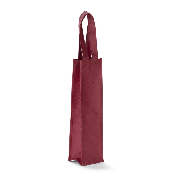 BINU torba non woven na wino z logo, bordowa
