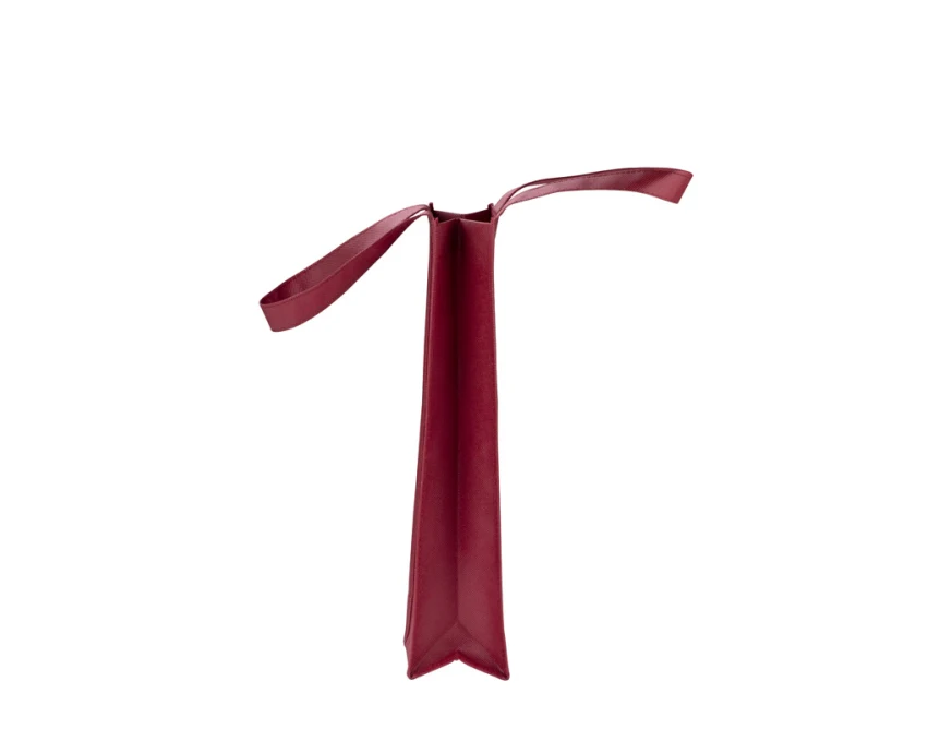 BINU torba non woven na wino z logo, bordowa