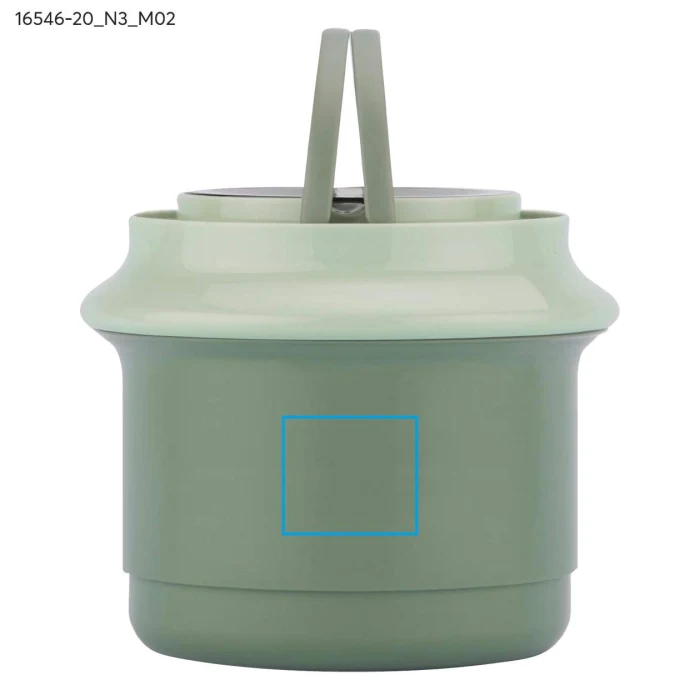 Schemat znakowania dla Tampondruk - N3 na gadżecie: Lunchbox DOMMY z logo 1150 ml + 350 ml seledynowy