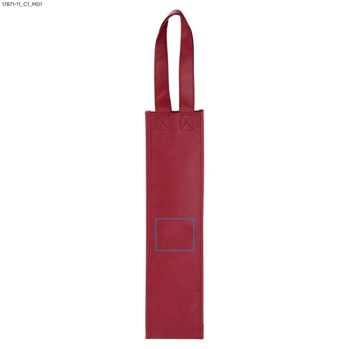 Schemat znakowania dla DTF - C1 na gadżecie: BINU torba non woven na wino z logo, bordowa
