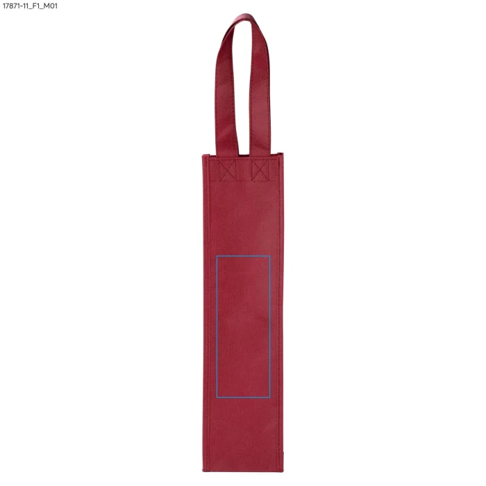 Schemat znakowania dla Termotransfer - F1 na gadżecie: BINU torba non woven na wino z logo, bordowa