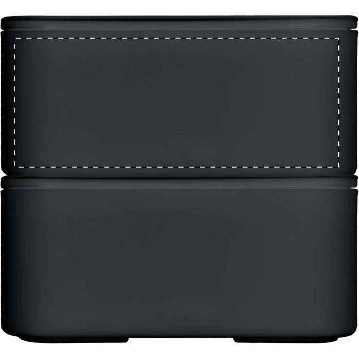 Schemat znakowania dla Sitodruk - S2 na gadżecie: Czarne pudełko na jedzenie z przegródkami 1400 ml