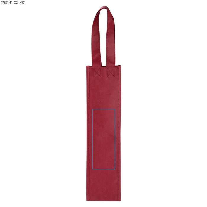 Schemat znakowania dla DTF - C2 na gadżecie: BINU torba non woven na wino z logo, bordowa