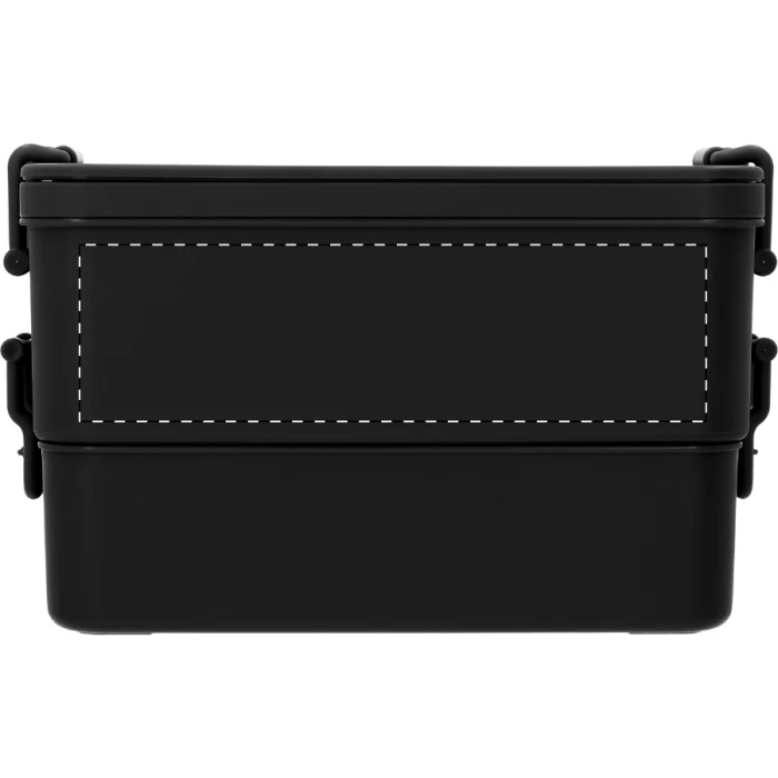 Schemat znakowania dla Tampondruk - P2 na gadżecie: Duplox lunchbox z logo, czarny z tworzywa PP