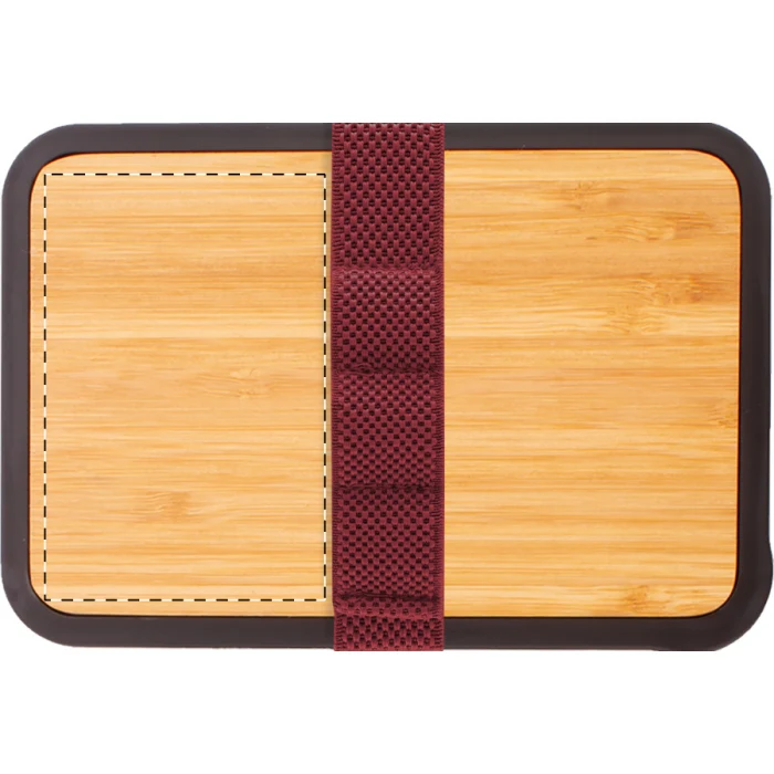 Schemat znakowania dla Sitodruk - S2 na gadżecie: Rebento lunchbox z logo 500 ml, czarny ze sztućcami