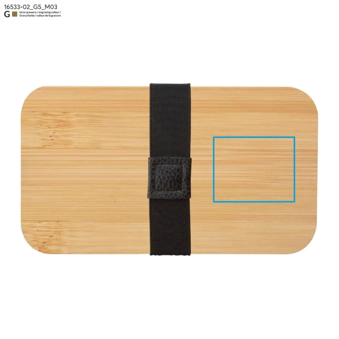 Schemat znakowania dla Grawerowanie laserowe - G5 na gadżecie: COUPLE lunchbox z logo 960 ml, czarny, dwukomorowy