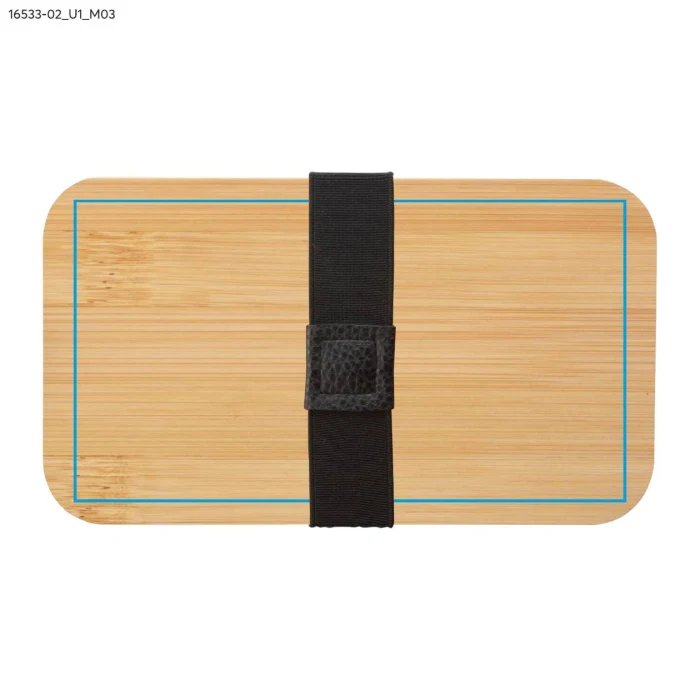 Schemat znakowania dla Nadruk UV - U1 na gadżecie: COUPLE lunchbox z logo 960 ml, czarny, dwukomorowy