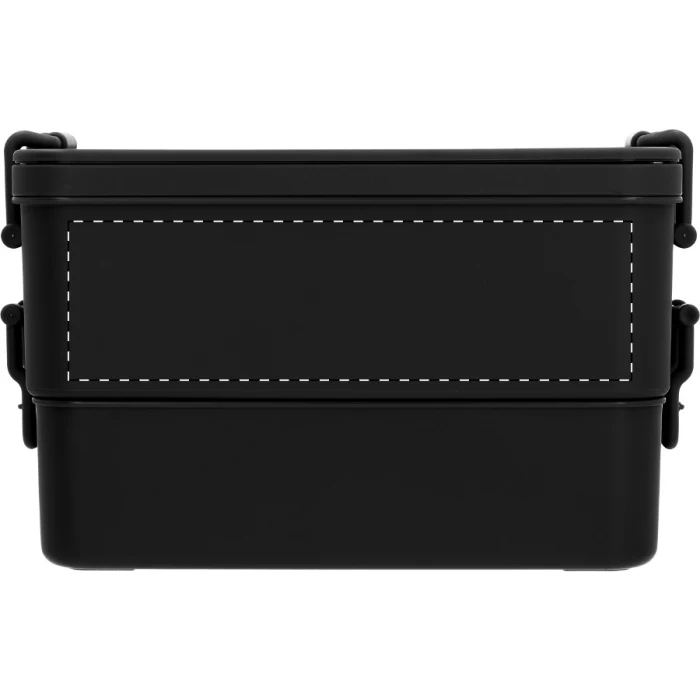 Schemat znakowania dla Sitodruk - S2 na gadżecie: Duplox lunchbox z logo, czarny z tworzywa PP
