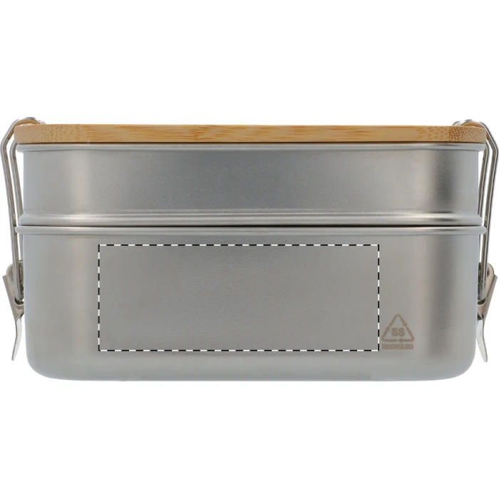 Schemat znakowania dla Grawerowanie laserowe - E2 na gadżecie: Kotetsu lunchbox z logo 940 ml ze stali, srebrny