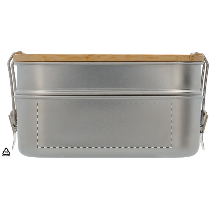 Schemat znakowania dla Grawerowanie laserowe - E2 na gadżecie: Kotetsu lunchbox z logo 940 ml ze stali, srebrny