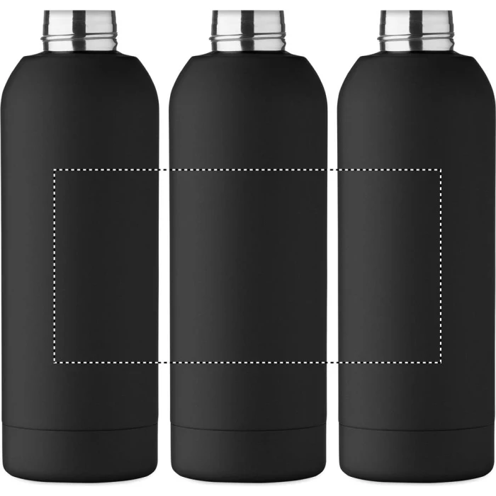 Schemat znakowania dla Sitodruk 360° - RS6 na gadżecie: Geiser butelka na wodę 700 ml czarna z recyklingu