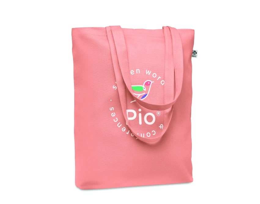 Pomarańczowa torba bawełniana 270g z logo firmy