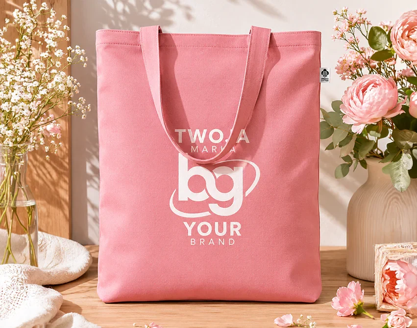 Pomarańczowa torba bawełniana 270g z logo firmy
