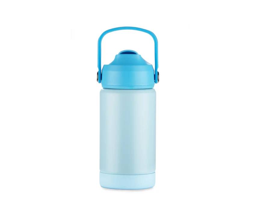 MEKO butelka termiczna ze słomką 350 ml błękitna
