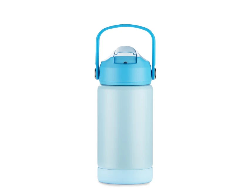 MEKO butelka termiczna ze słomką 350 ml błękitna