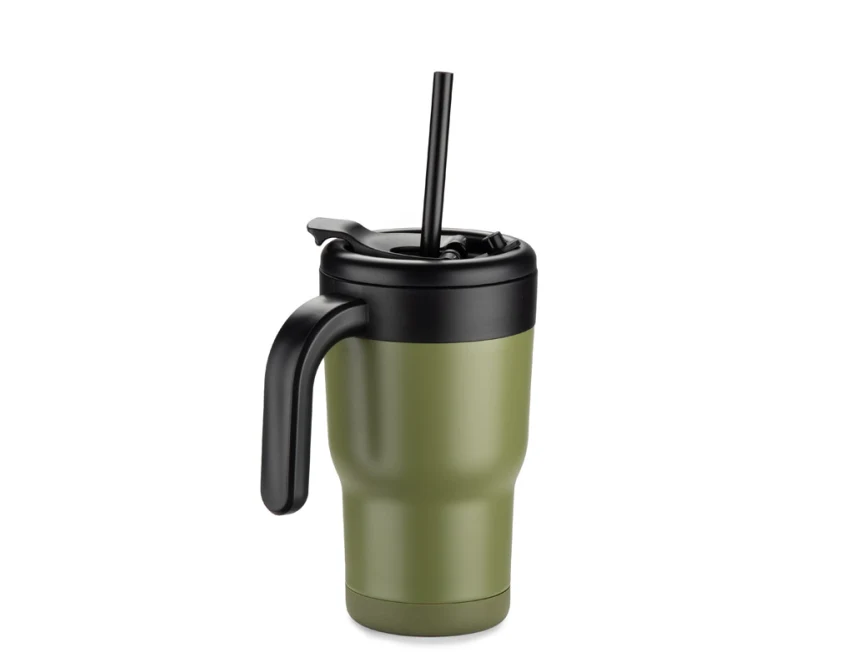Kubek termiczny TUVO 530 ml, stal, z rączką