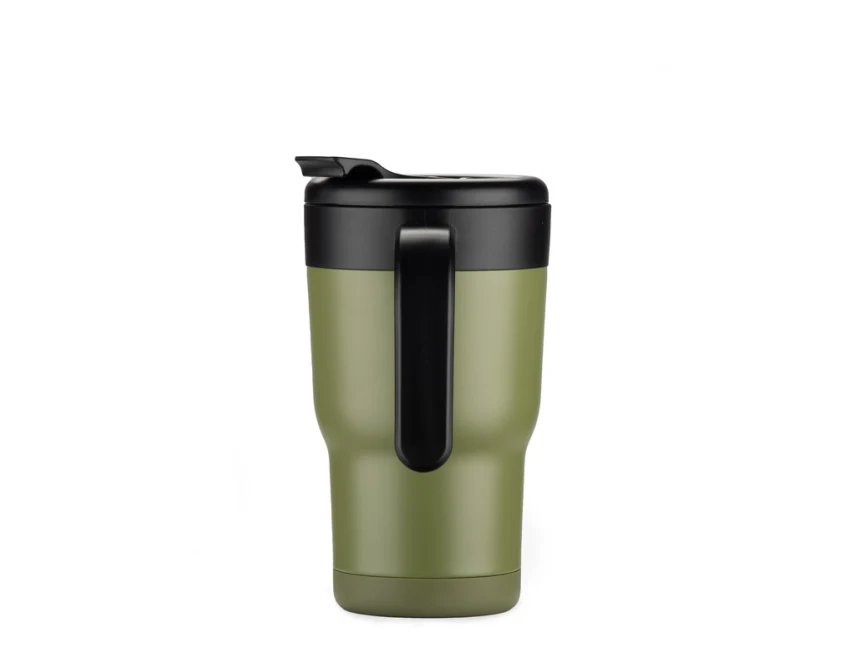 Kubek termiczny TUVO 530 ml, stal, z rączką