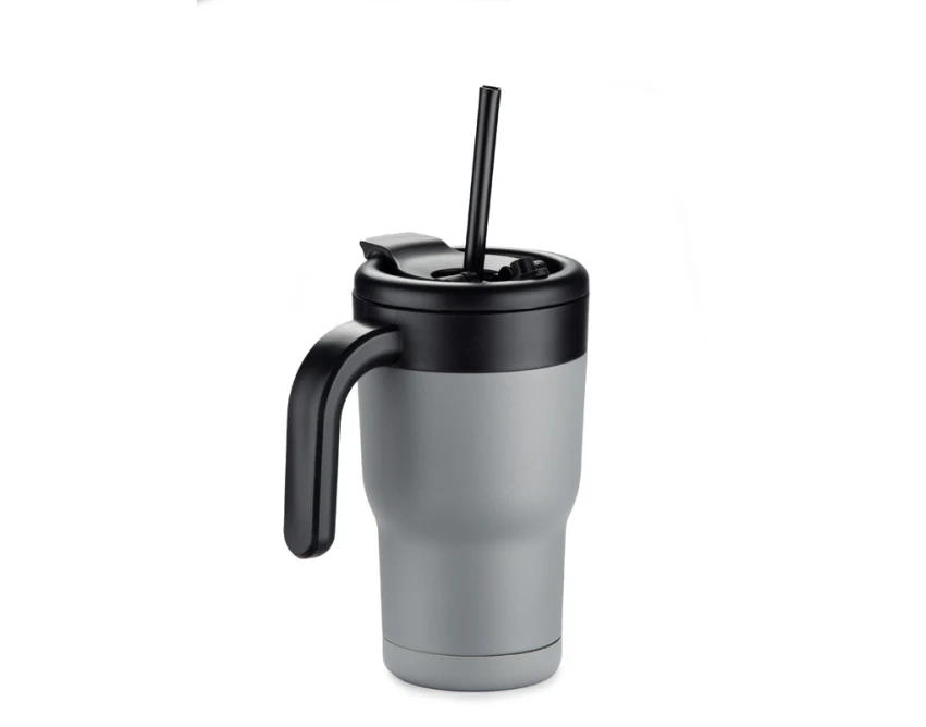 Kubek termiczny TUVO 530 ml z uchem stal nierdzewna