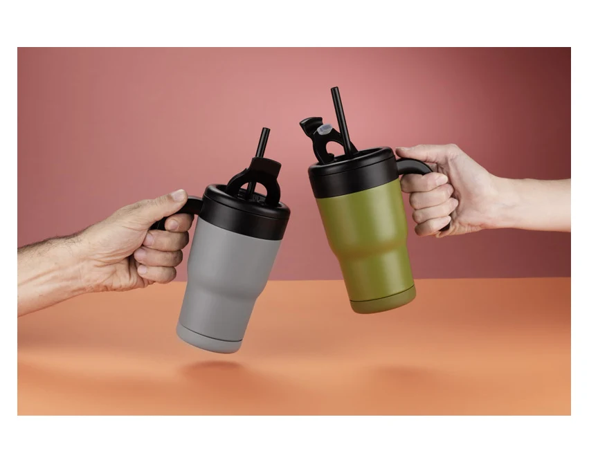 Kubek termiczny TUVO 530 ml z uchem stal nierdzewna