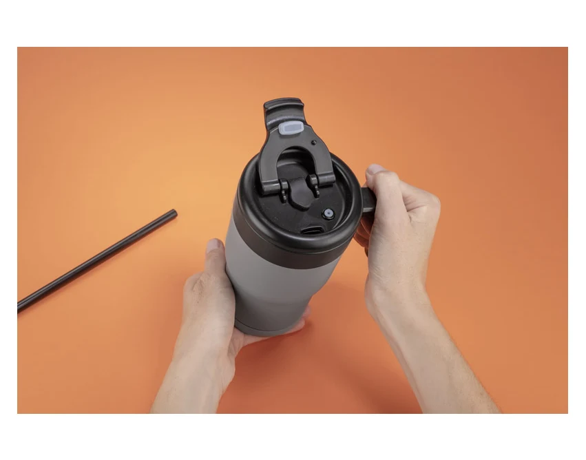 Kubek termiczny TUVO 530 ml z uchem stal nierdzewna