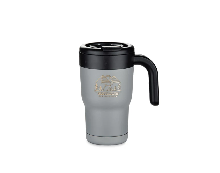Kubek termiczny TUVO 530 ml z uchem stal nierdzewna