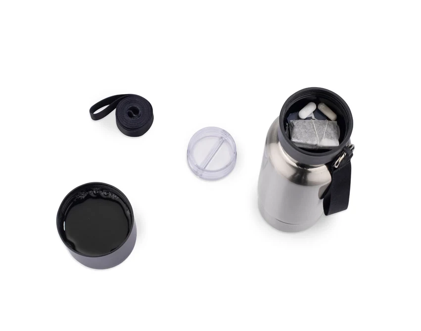 RON butelka termiczna metalowa 500 ml z karabińczykiem