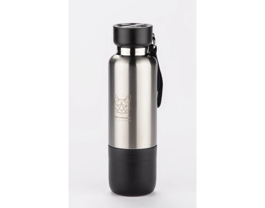 RON butelka termiczna metalowa 500 ml z karabińczykiem