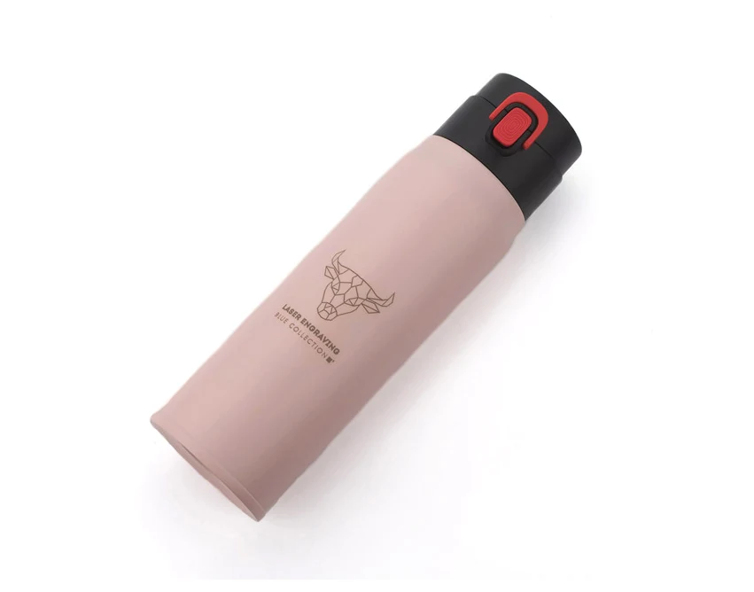 Kubek termiczny z własnym nadrukiem FADE 420 ml różowy