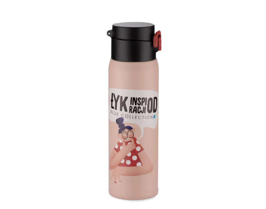 Kubek termiczny z własnym nadrukiem FADE 420 ml różowy