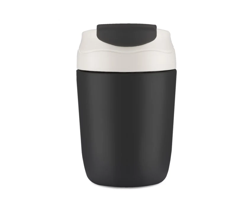 DOPPIO kubek termiczny ze słomką 360 ml matowa czerń