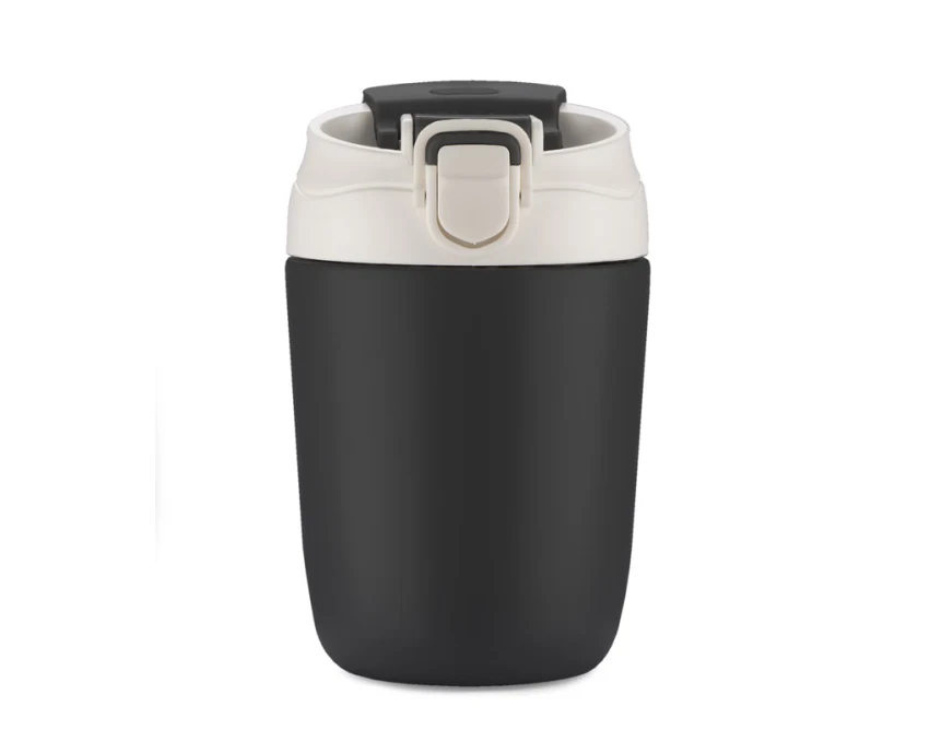 DOPPIO kubek termiczny ze słomką 360 ml matowa czerń