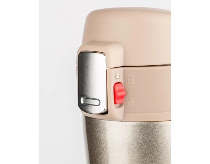 LOCK kubek termiczny z ustnikiem 440 ml szampański
